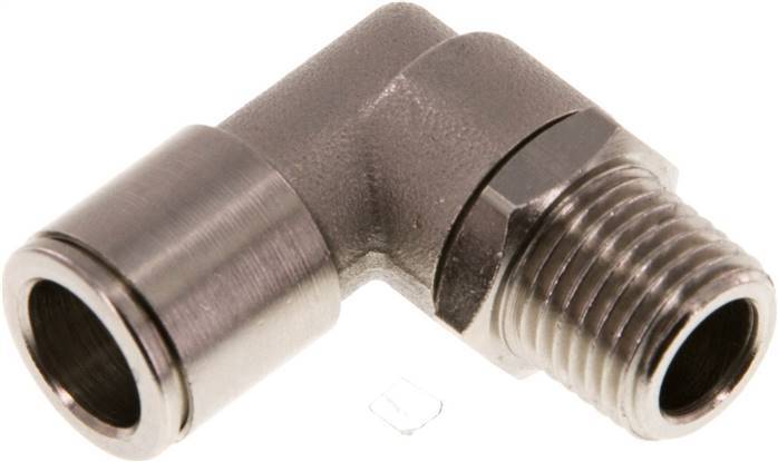 raccord enfichable coudé 90deg 10mm x R1/4'' à filetage mâle Laiton NBR Rotatif