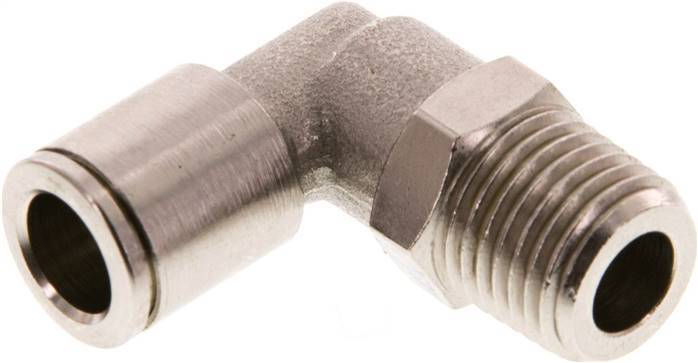 raccord enfichable coudé 90deg 8mm x R1/4'' avec filetage mâle laiton FKM rotatif