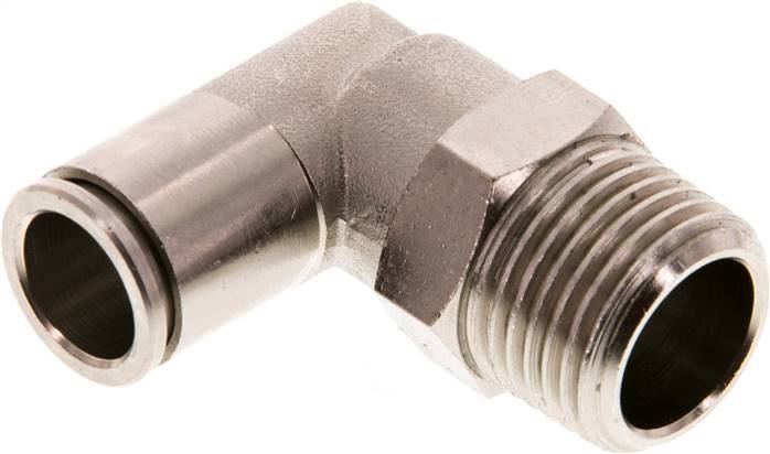 raccord enfichable coudé 90° 12mm x R1/2'' à filetage mâle laiton FKM rotatif