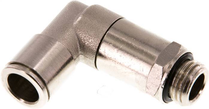 10mm x G1/4'' 90 graden L-verbinding Messing Insteekfitting Buitendraad Lange Huls Draaibaar NBR