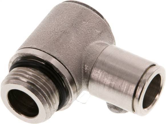 Raccord enfichable en L 10mm x G3/8'' 90deg avec filetage mâle Laiton NBR Rotatif