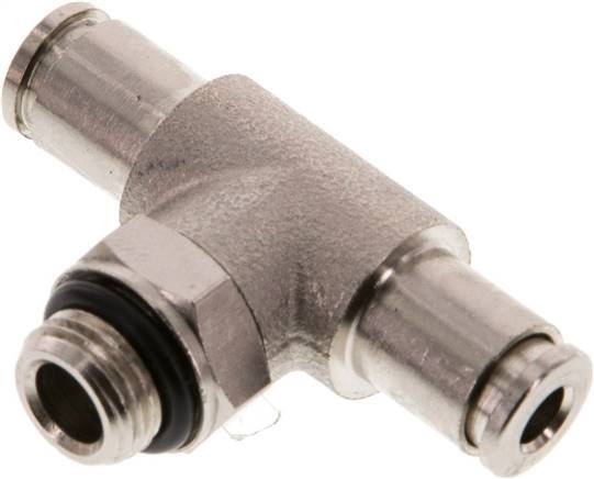 Racor en T de 4mm x G1/8'' con rosca macho Latón NBR Giratorio