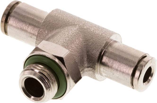 Racor en T de 4mm x G1/8'' con rosca macho latón FKM giratorio