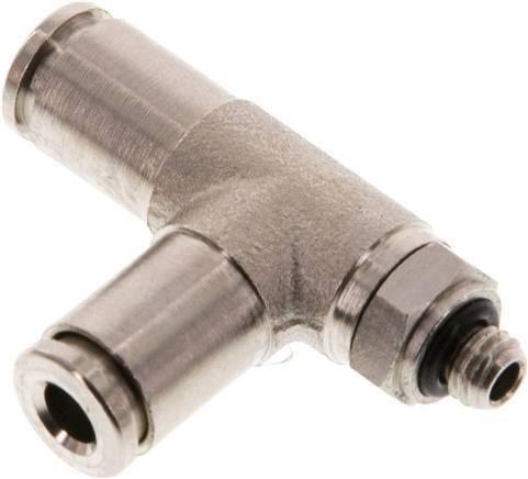 Racor en T de ángulo recto 4mm x M 5 con rosca macho Latón NBR Giratorio