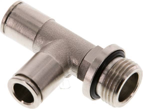 Racor en T en ángulo recto de 8mm x G3/8'' con rosca macho Latón NBR Giratorio