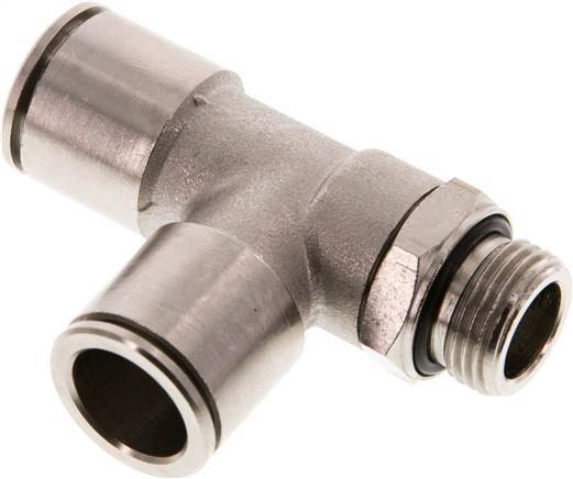 Racor en T en ángulo recto de 14mm x G3/8'' con rosca macho Latón NBR Giratorio