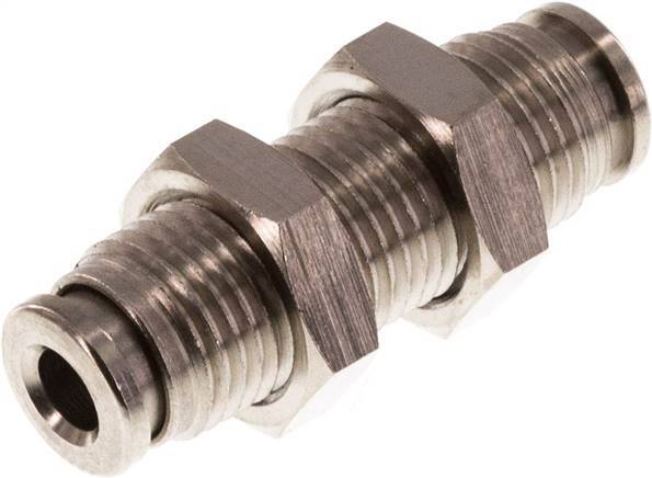 Racor rápido de 4 mm Pasamuros de latón FKM