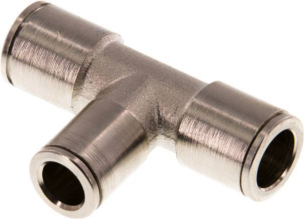 Raccord enfichable en T 8mm x 10mm Laiton NBR