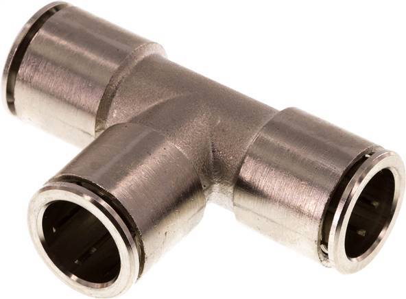 14mm T-Stück Steckverschraubung Messing FKM