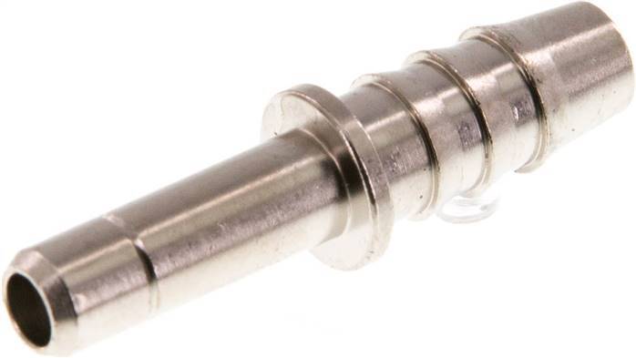 6mm x 6mm Plug-in Fitting with Hose Pillar Brass FKM