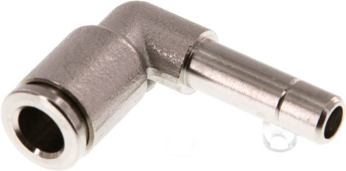 Raccord enfichable coudé 90deg 6mm x 6mm avec bouchon laiton NBR