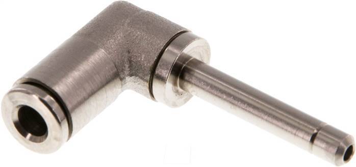 4mm x 4mm 90 graden L-verbinding Messing Insteekfitting Plug Lange Huls NBR