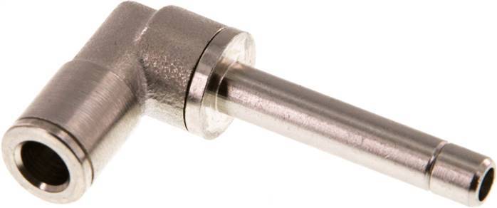 6mm x 6mm 90 graden L-verbinding Messing Insteekfitting Plug Lange Huls NBR