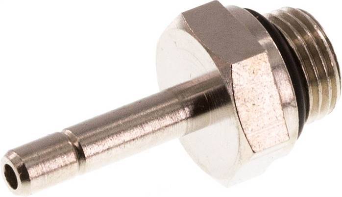 4mm x G1/8'' Plug-in Fitting with Male Threads Brass NBR