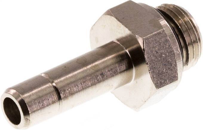 6mm x G1/8'' Plug-in Fitting with Male Threads Brass NBR