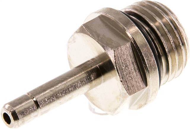 4mm x G1/4'' Plug-in Fitting with Male Threads Brass NBR