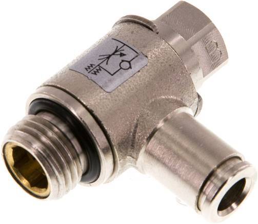 Flow Control Valve Meter-Out Elbow 6 mm - G1/4'' Brass Slotted Screw