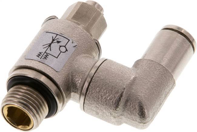 Flow Control Valve Meter-Out Rotatable 4 mm - G1/8'' Brass Slotted Screw