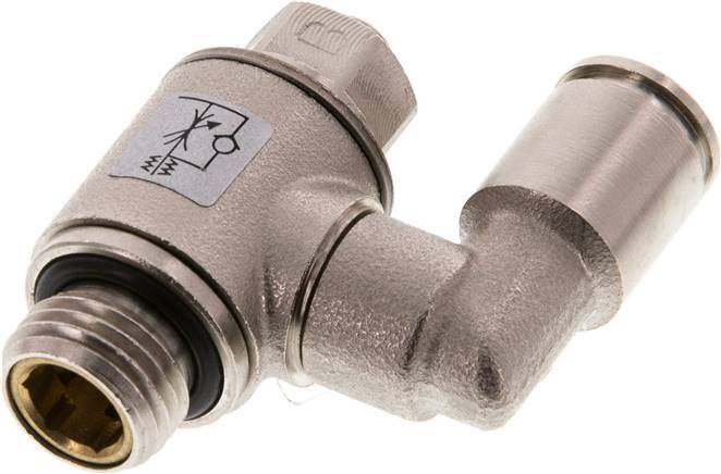 Flow Control Valve Meter-Out Rotatable 8 mm - G1/4'' Brass Slotted Screw