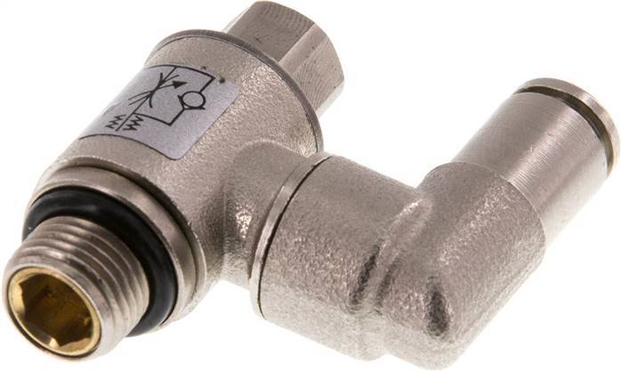 Flow Control Valve Meter-In Rotatable 4 mm - G1/8'' Brass Slotted Screw