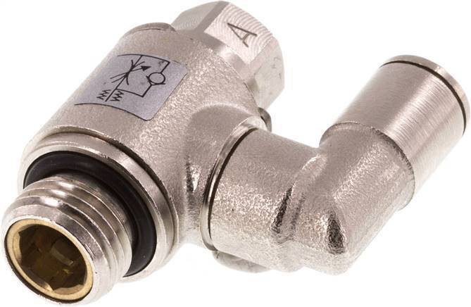 Flow Control Valve Meter-In Rotatable 6 mm - G1/4'' Brass Slotted Screw