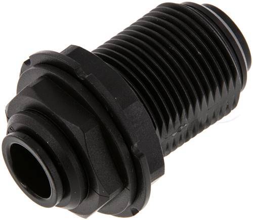 Raccord enfichable 12mm PA 66 NBR Bulkhead