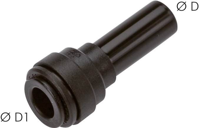 Raccord enfichable 4 mm x 6 mm avec bouchon PA 66 NBR