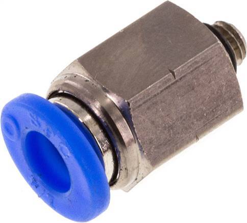 1/4'' x UNF 10-32 Push-in Fitting Brass/PBT NBR