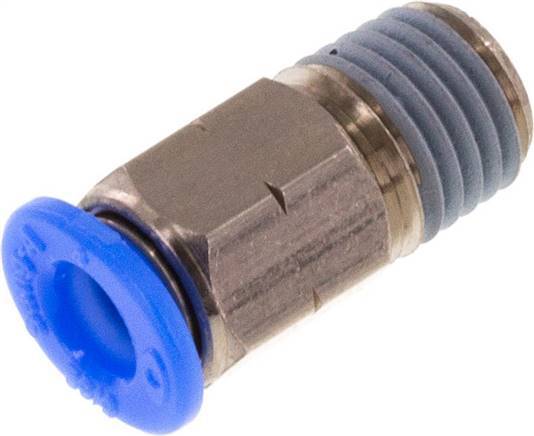 5/32'' x 1/16'' NPT Push-in Fitting with Male Threads Brass/PBT NBR