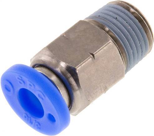 3/16'' x 1/8'' NPT Push-in Fitting with Male Threads Brass/PBT NBR