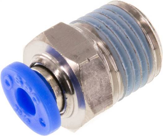 5/32'' x 1/4'' NPT Push-in Fitting with Male Threads Brass/PBT NBR