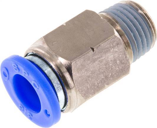 3/8'' x 1/4'' NPT Push-in Fitting with Male Threads Brass/PBT NBR