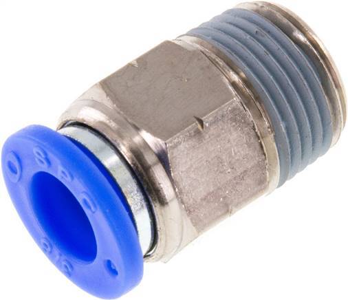 3/8'' x 3/8'' NPT Push-in Fitting with Male Threads Brass/PBT NBR