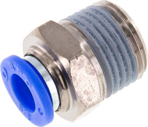 Racor de 3/8'' x 1/2'' NPT con rosca macho Latón/PBT NBR