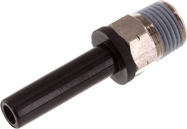 1/4'' x 1/8'' NPT Plug-in Fitting with Male Threads Brass/PBT NBR