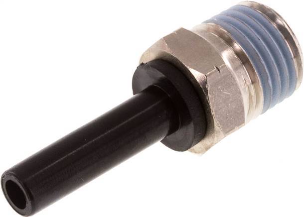 1/4'' x 1/4'' NPT Plug-in Fitting with Male Threads Brass/PBT NBR