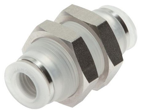 6mm Push-in Fitting PA EPDM/PTFE Bulkhead