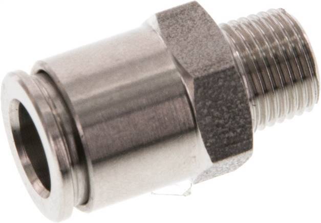 8mm x R1/8'' Push-in Fitting with Male Threads Stainless Steel FKM