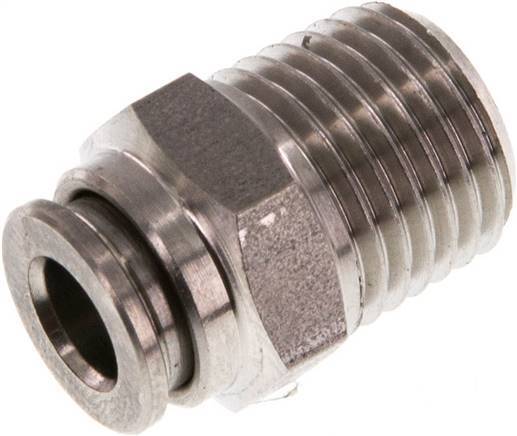 6mm x R1/4'' Push-in Fitting with Male Threads Stainless Steel FKM