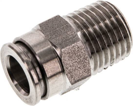 8mm x R1/4'' Push-in Fitting with Male Threads Stainless Steel FKM