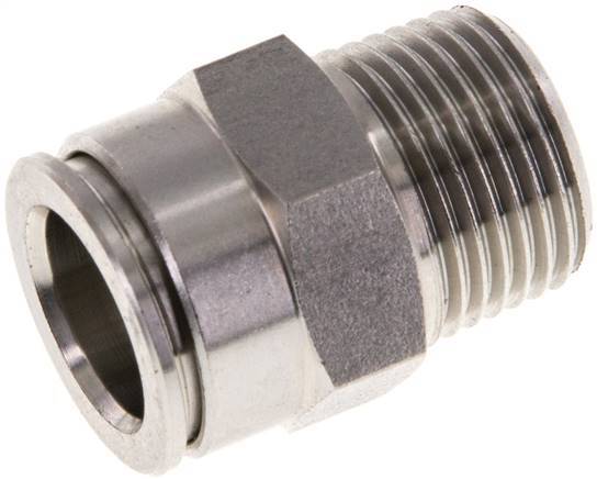 12mm x R3/8'' Push-in Fitting with Male Threads Stainless Steel FKM