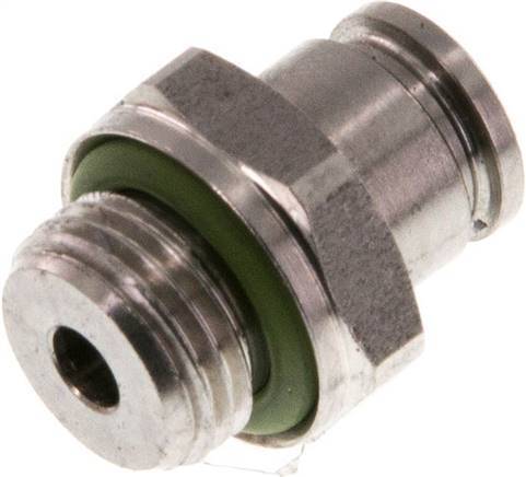 4mm x G1/8'' Push-in Fitting with Male Threads Stainless Steel FKM