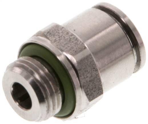 6mm x G1/8'' Push-in Fitting with Male Threads Stainless Steel FKM