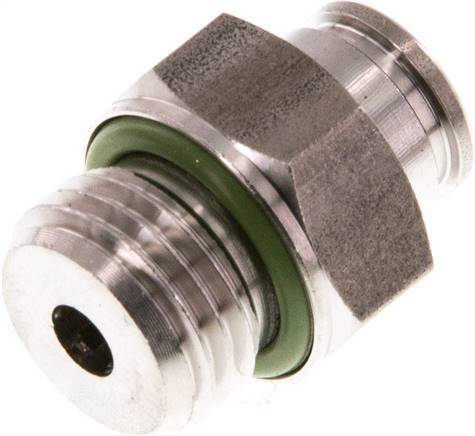 6mm x G1/4'' Push-in Fitting with Male Threads Stainless Steel FKM