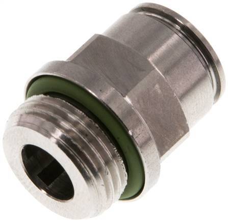 10mm x G3/8'' Push-in Fitting with Male Threads Stainless Steel FKM