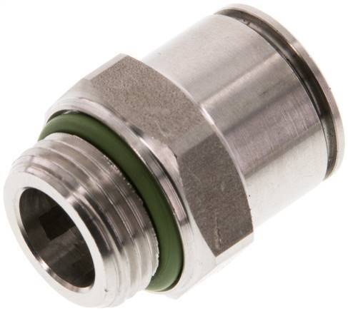 12mm x G3/8'' Push-in Fitting with Male Threads Stainless Steel FKM