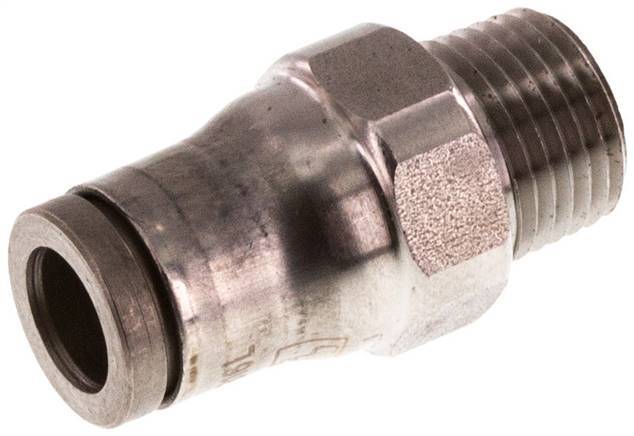 6mm x 1/8'' NPT Push-in Fitting with Male Threads Stainless Steel FKM