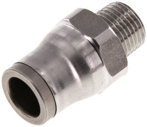 8mm x 1/8'' NPT Push-in Fitting with Male Threads Stainless Steel FKM