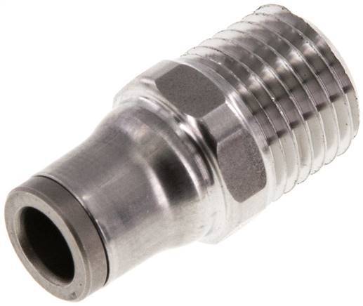 6mm x 1/4'' NPT Push-in Fitting with Male Threads Stainless Steel FKM