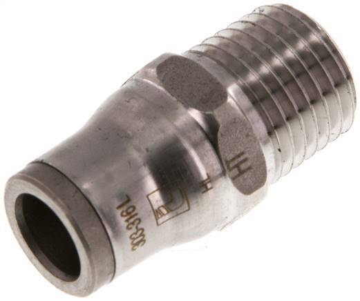 Raccord enfichable 8mm x 1/4'' NPT à filetage mâle Acier inoxydable FKM